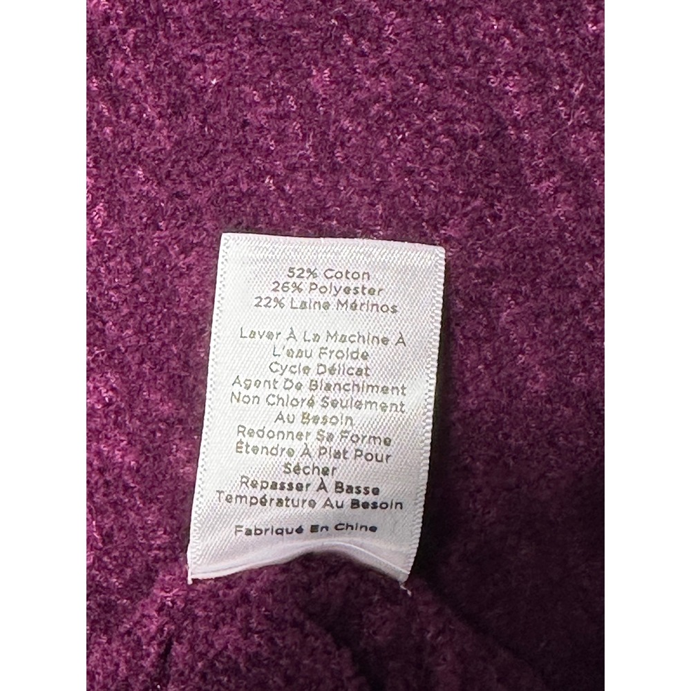 Talbots Women's Purple Chenille Knit Tie Neck Sweater Size L - Picture 4 of 7